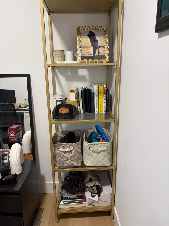 Corner Shelf – Metal Frame with Glass Shelves - photo 3