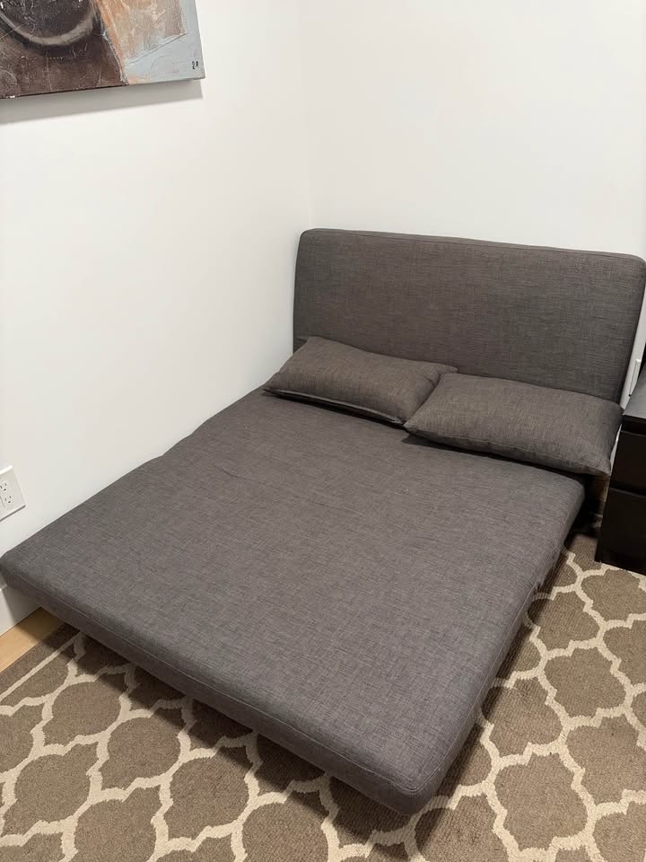 Grey Sofa Bed – Modern Convertible Couch – Great Condition - photo 3