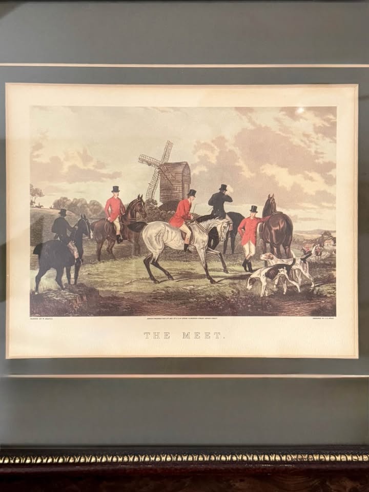 Vintage Equestrian Print - "The Meet" by Henry Alken 16"x18" - photo 3