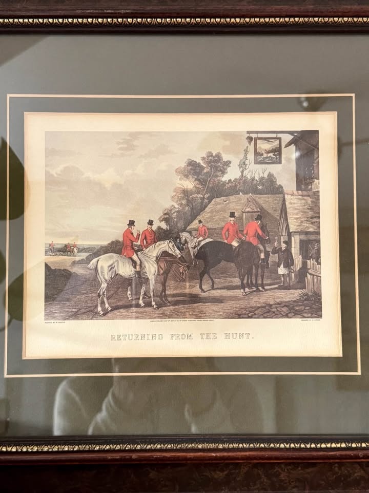 Vintage Framed Fox Hunting Print - Returning From The Hunt - photo 2