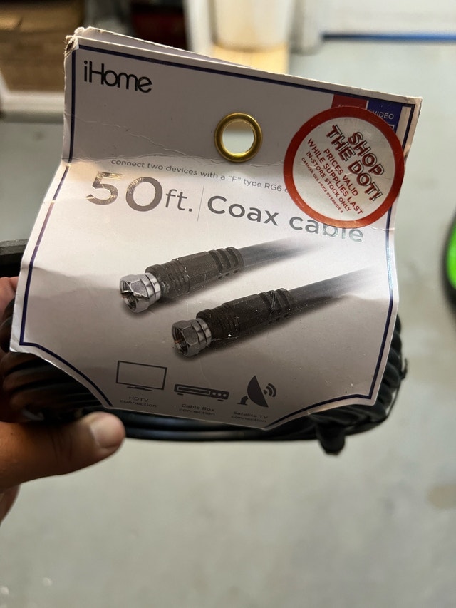 Coax cable 50 ft.