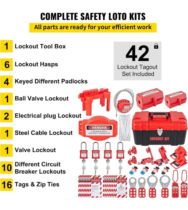 42 Piece Vevor Lockout Kit - photo 5