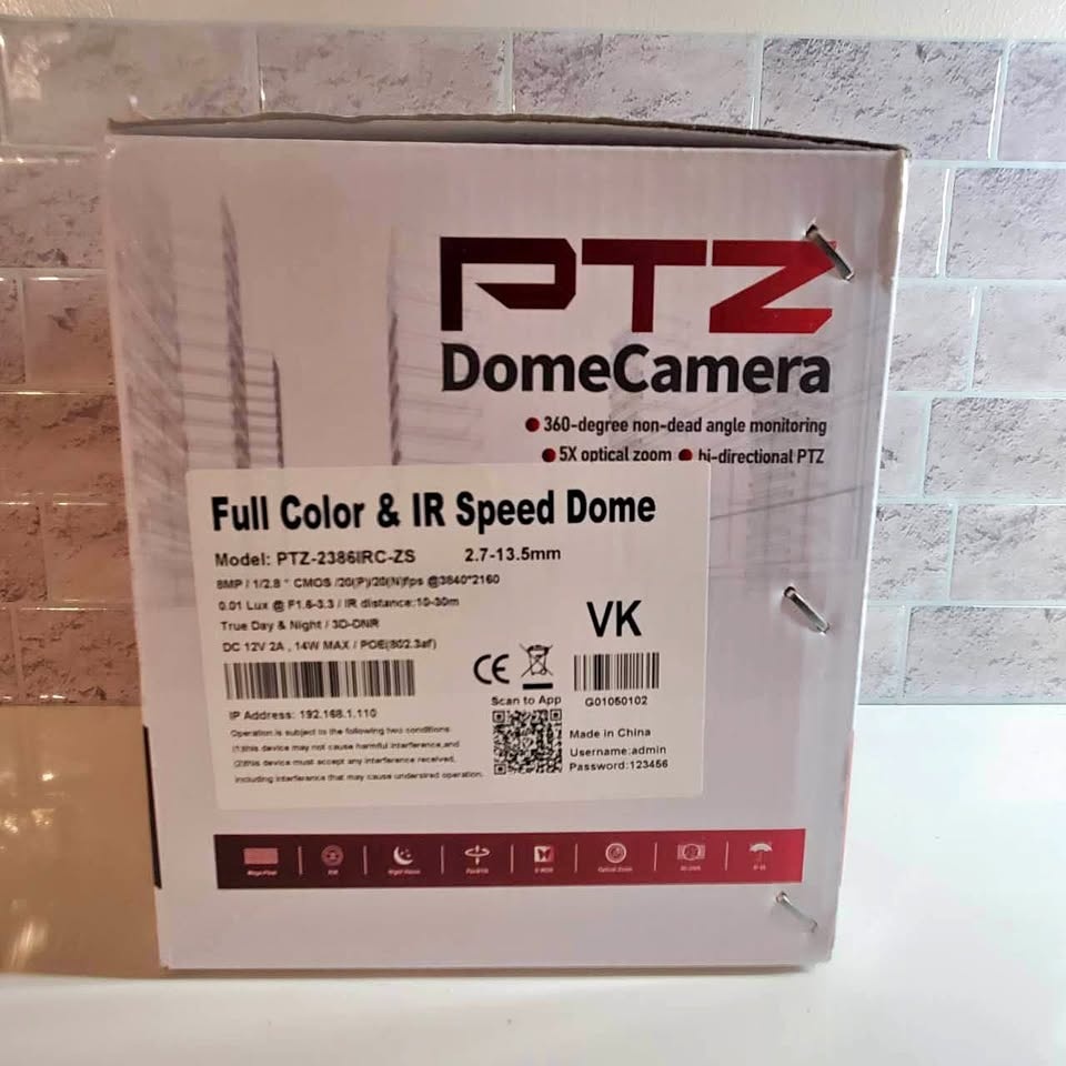 VIKYLIN 4K 8MP PTZ PoE IP Security Camera