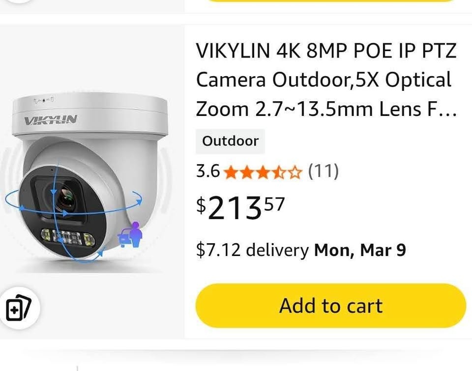 VIKYLIN 4K 8MP PTZ PoE IP Security Camera - photo 2