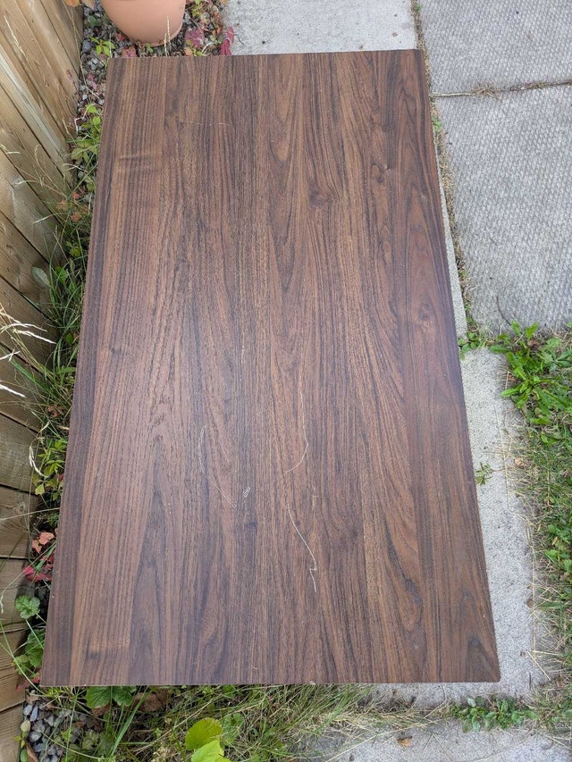 Sturdy Coffee Table - Dark Wood Look Top, Black Metal Frame - photo 4
