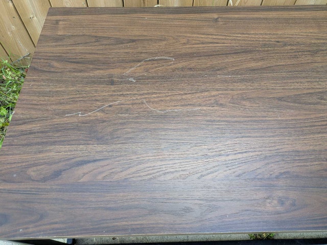 Sturdy Coffee Table - Dark Wood Look Top, Black Metal Frame - photo 5