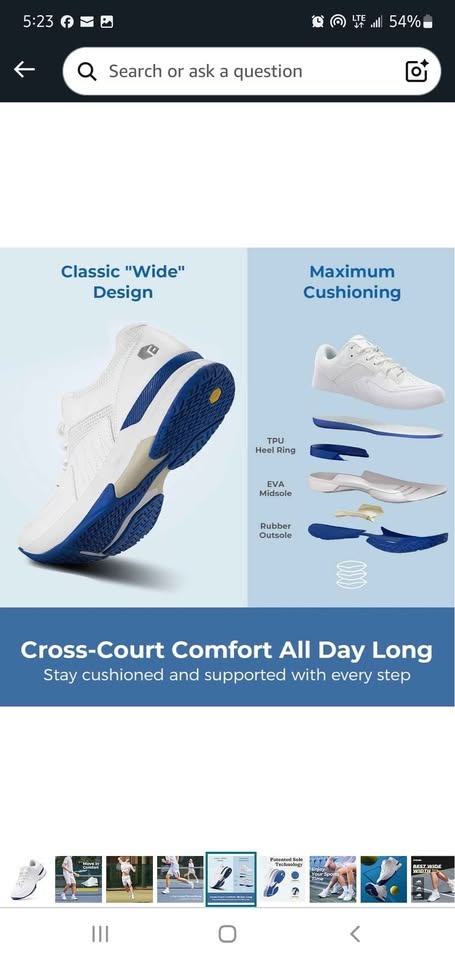 FitVille Wide Width Men's Pickleball Shoes - Arch Support - photo 2
