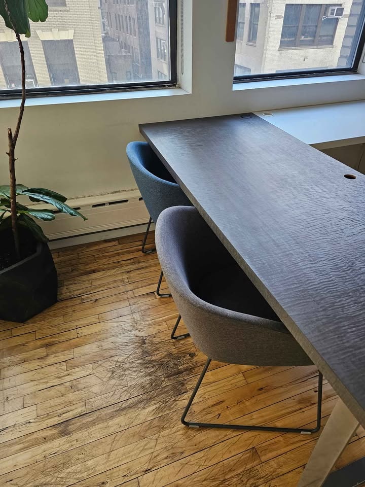 6 Poppin Pitch Sled Chairs - $599 New - photo 2