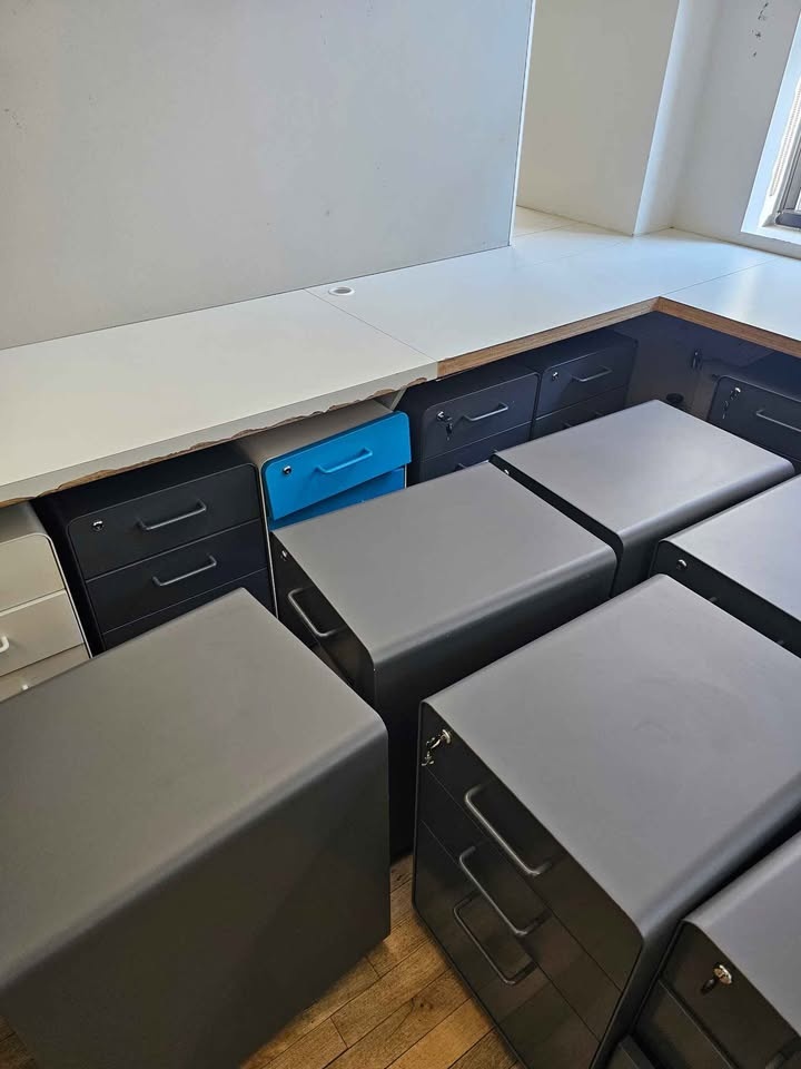 21 Poppin Stow 3-Drawer File Cabinets - Like New - photo 2
