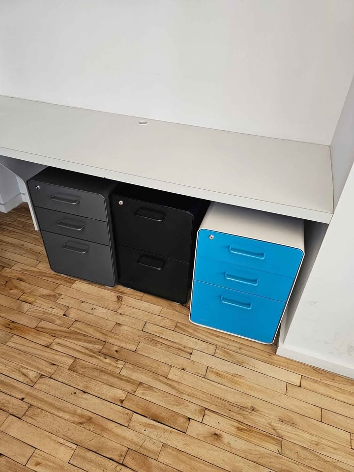 21 Poppin Stow 3-Drawer File Cabinets - Like New - photo 3