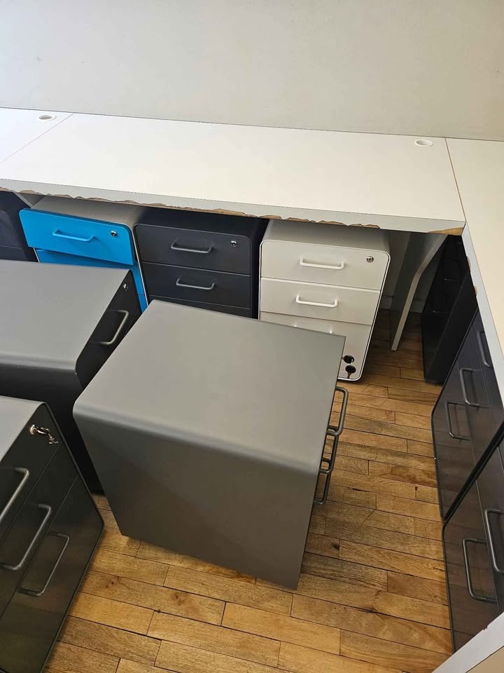 21 Poppin Stow 3-Drawer File Cabinets - Like New - photo 2