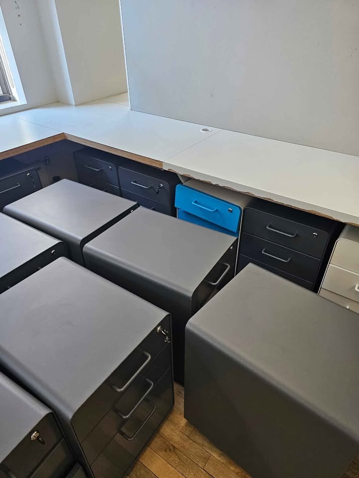 21 Poppin Stow 3-Drawer File Cabinets - Like New - photo 3