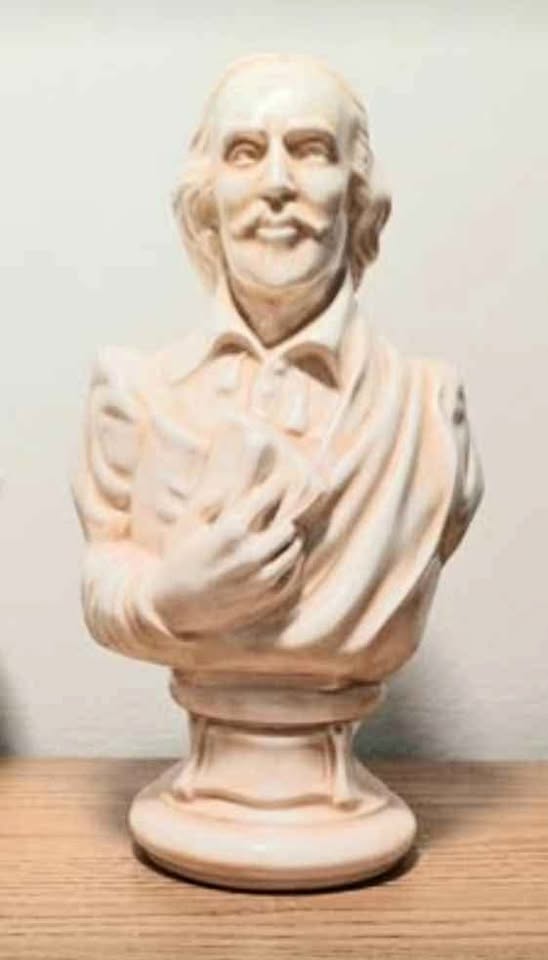 Signed Artist Rare Porcelain William Shakespeare Bust