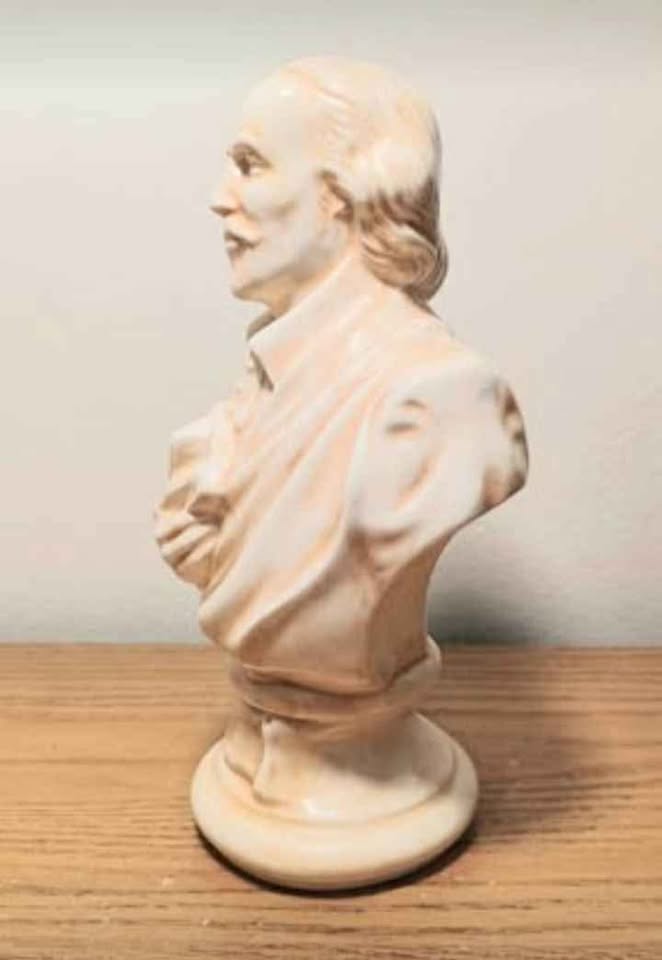 Signed Artist Rare Porcelain William Shakespeare Bust - photo 3