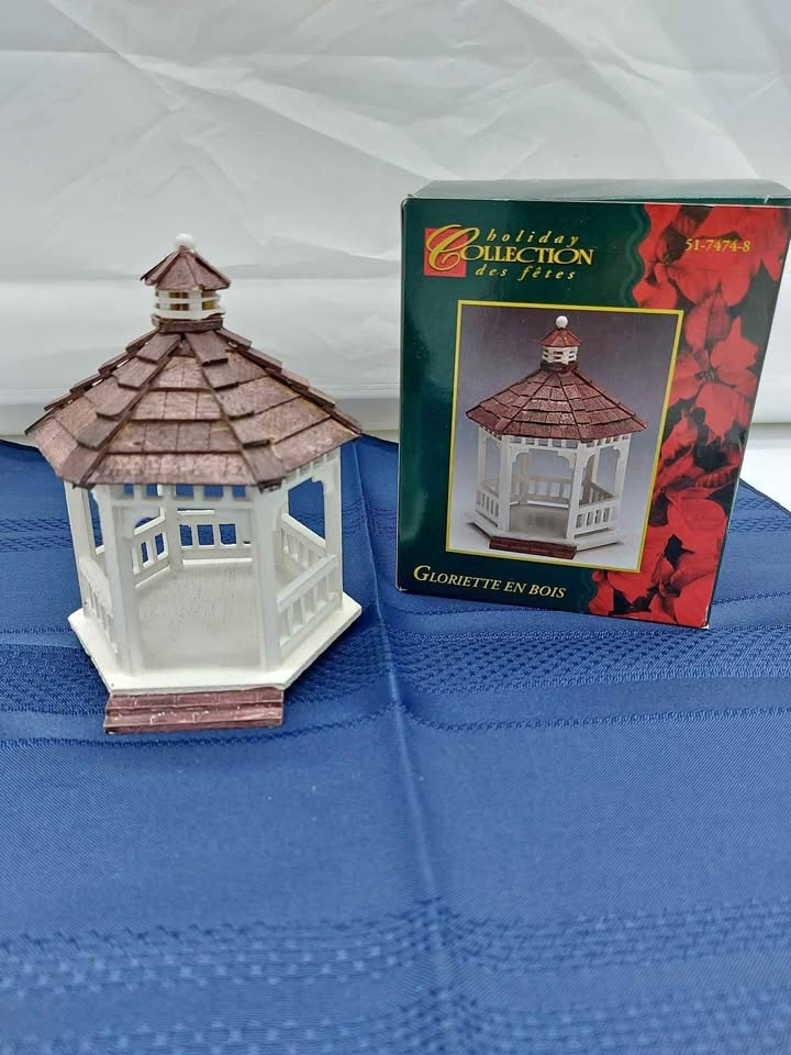 Holiday Collection Christmas Village Wooden Gazebo