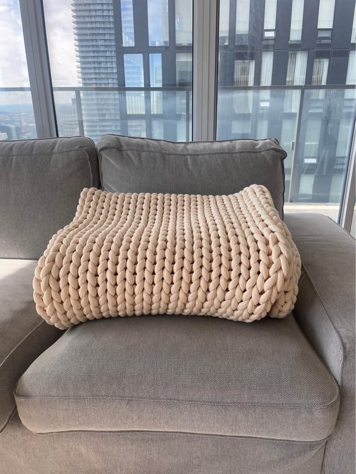 Knit Weighted Throw - 12lbs - photo 2