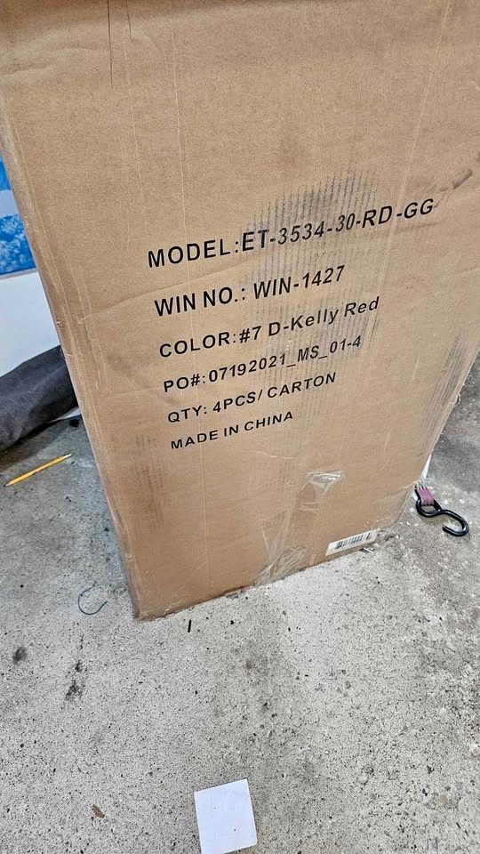 Red Metal Chairs - Brand New in Box