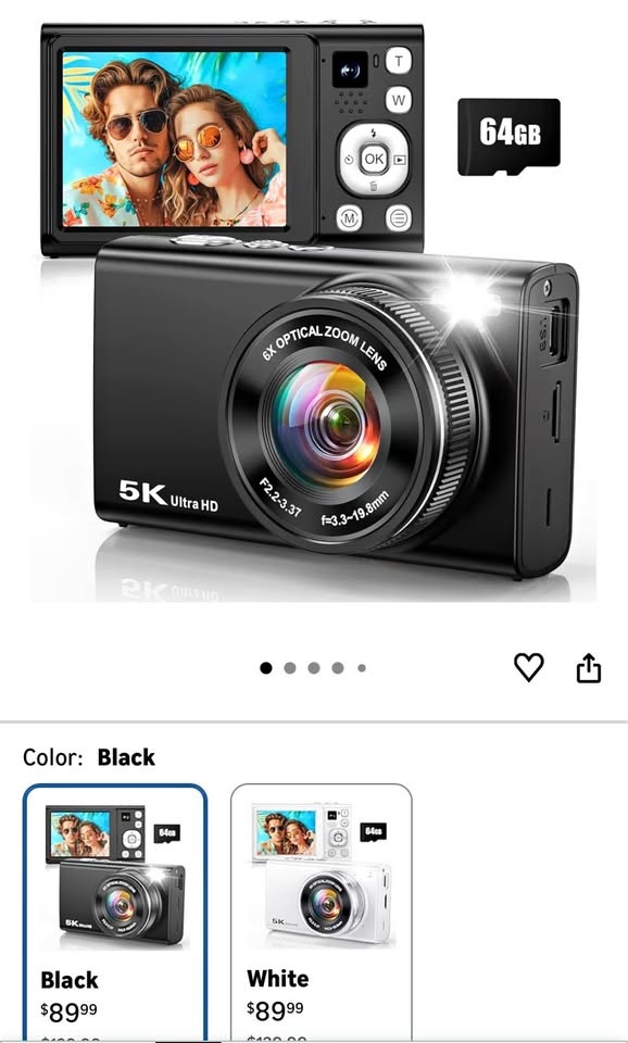 5K 96MP Digital Camera With 64GB Card