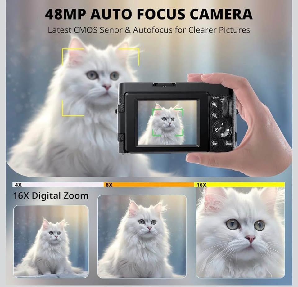 4K Digital Camera w/ 32GB Card & 2 Batteries (Black) - photo 5