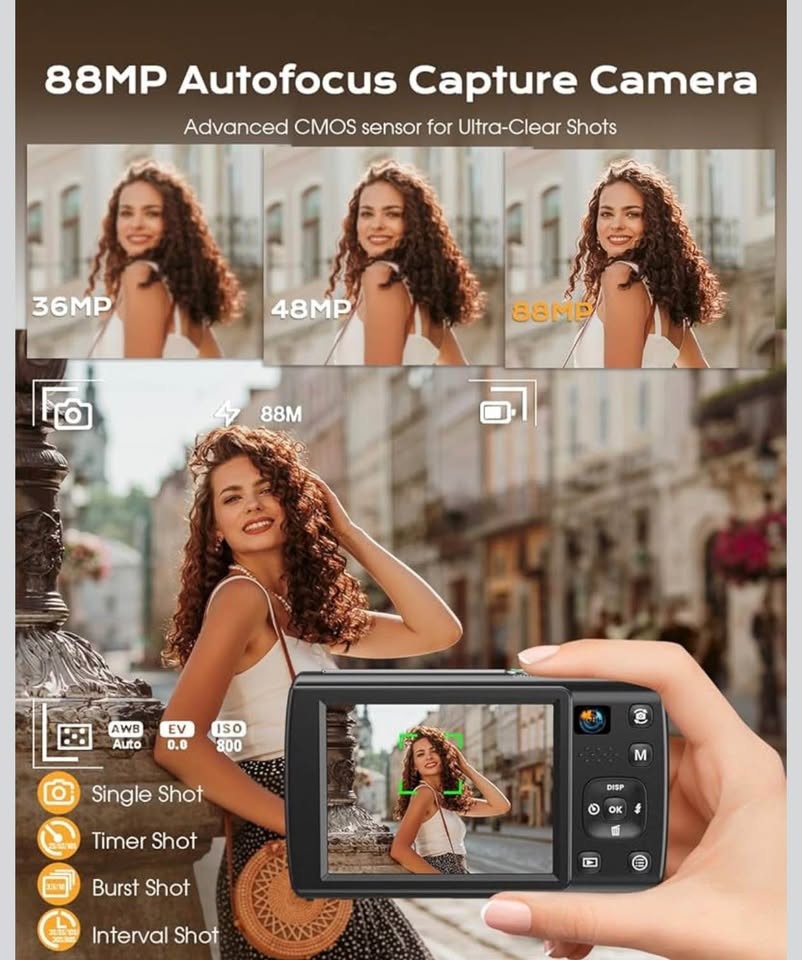 8K Digital Camera w/ 64GB Card & 2 Batteries (Black) - photo 3