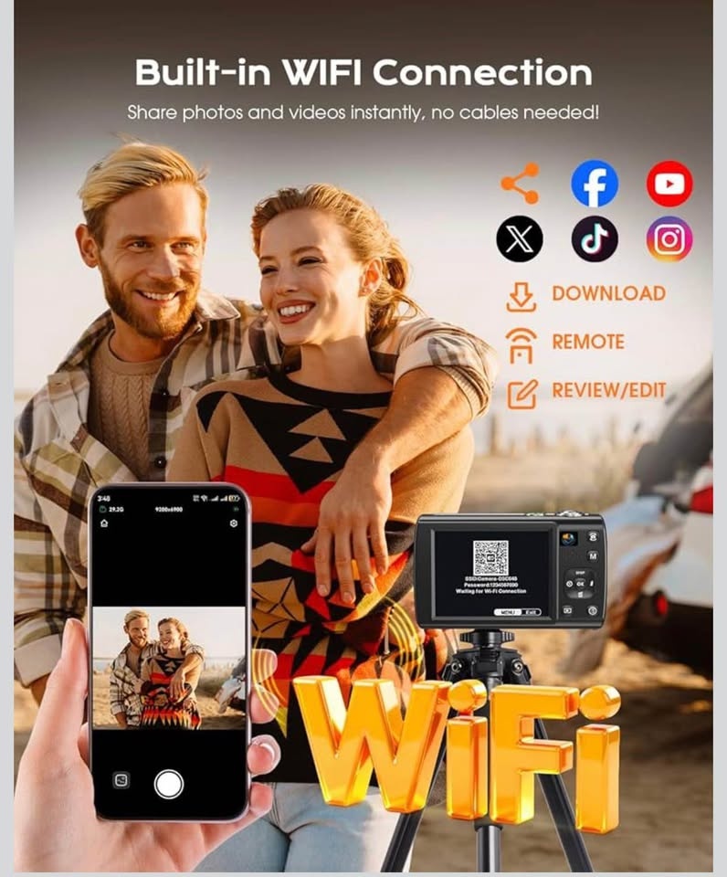 8K Digital Camera w/ 64GB Card & 2 Batteries (Black) - photo 5