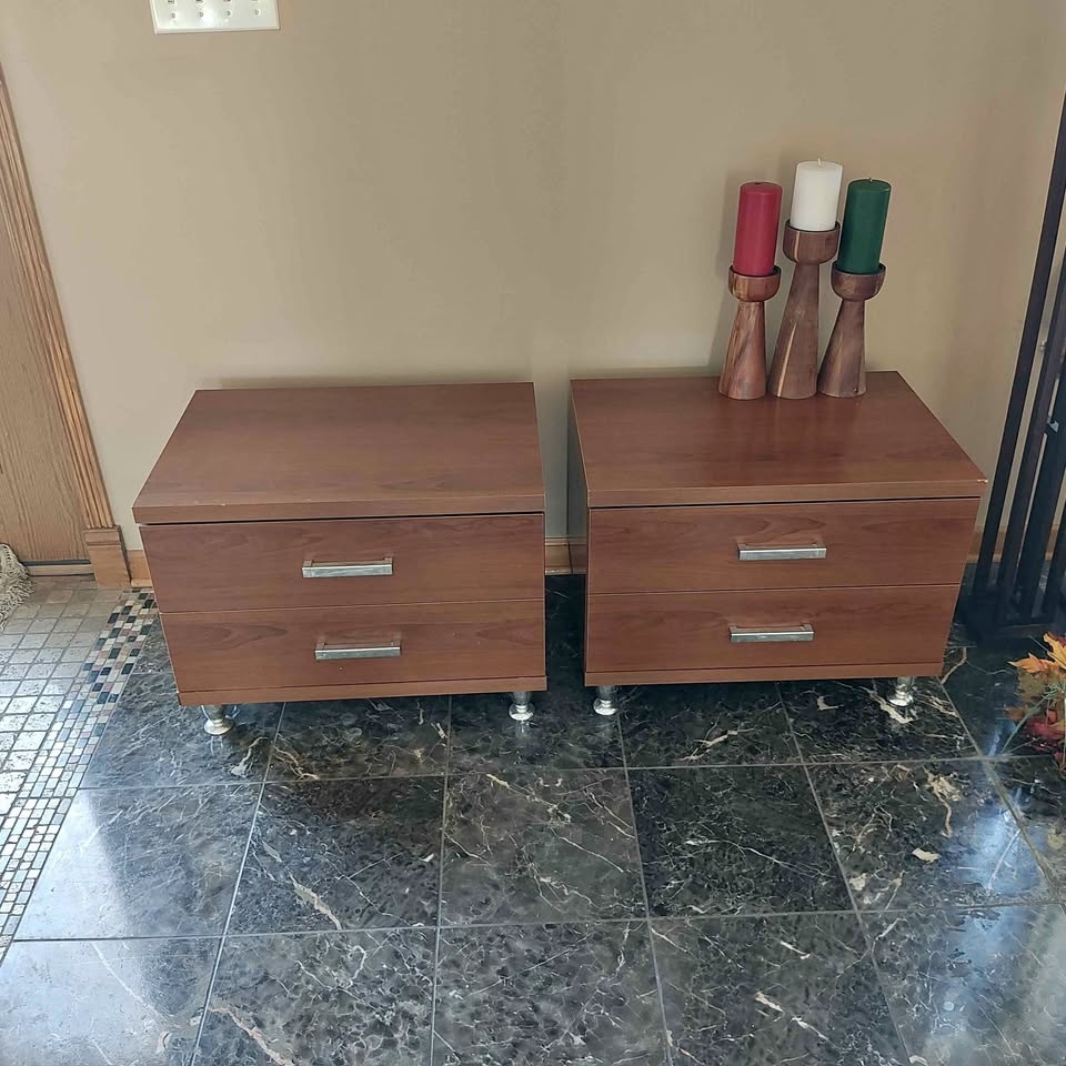 Pair of 2-Drawer Nightstands