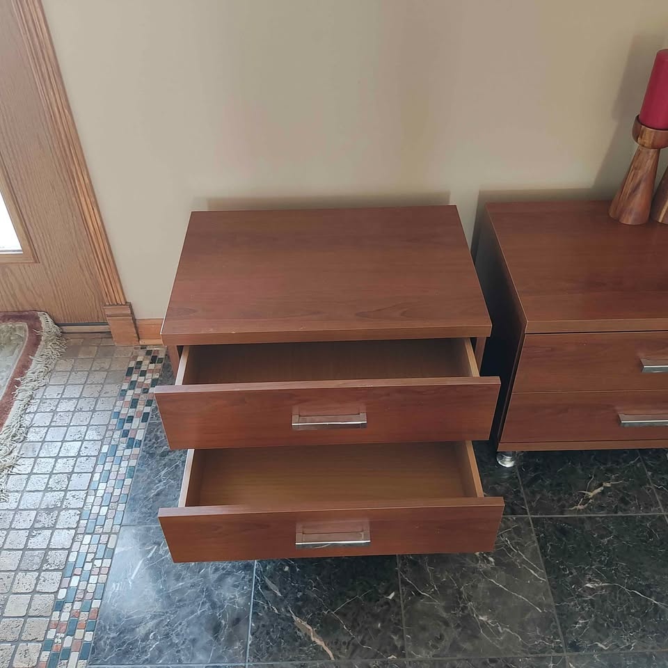 Pair of 2-Drawer Nightstands - photo 2