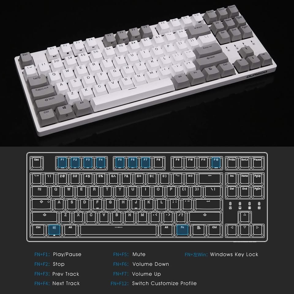 DURGOD Taurus K320 TKL Mechanical Keyboard - photo 4
