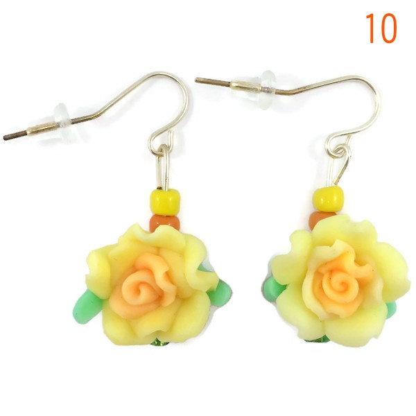 Flower design summer earrings