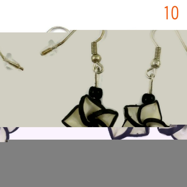 Flower design summer earrings - photo 2