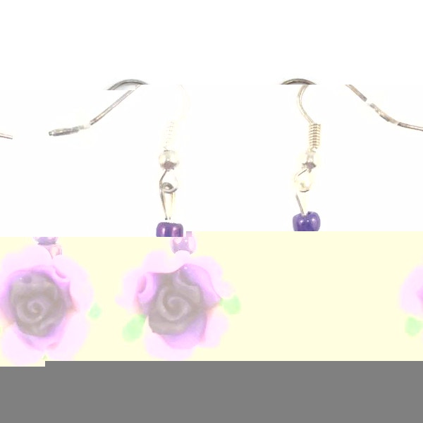 Flower design summer earrings - photo 3