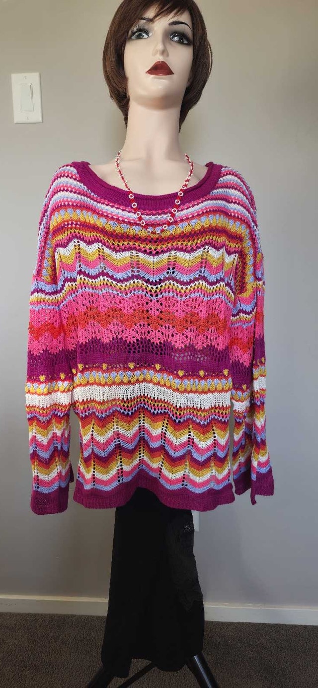 Women's Bright Boho Style Summer Sweater