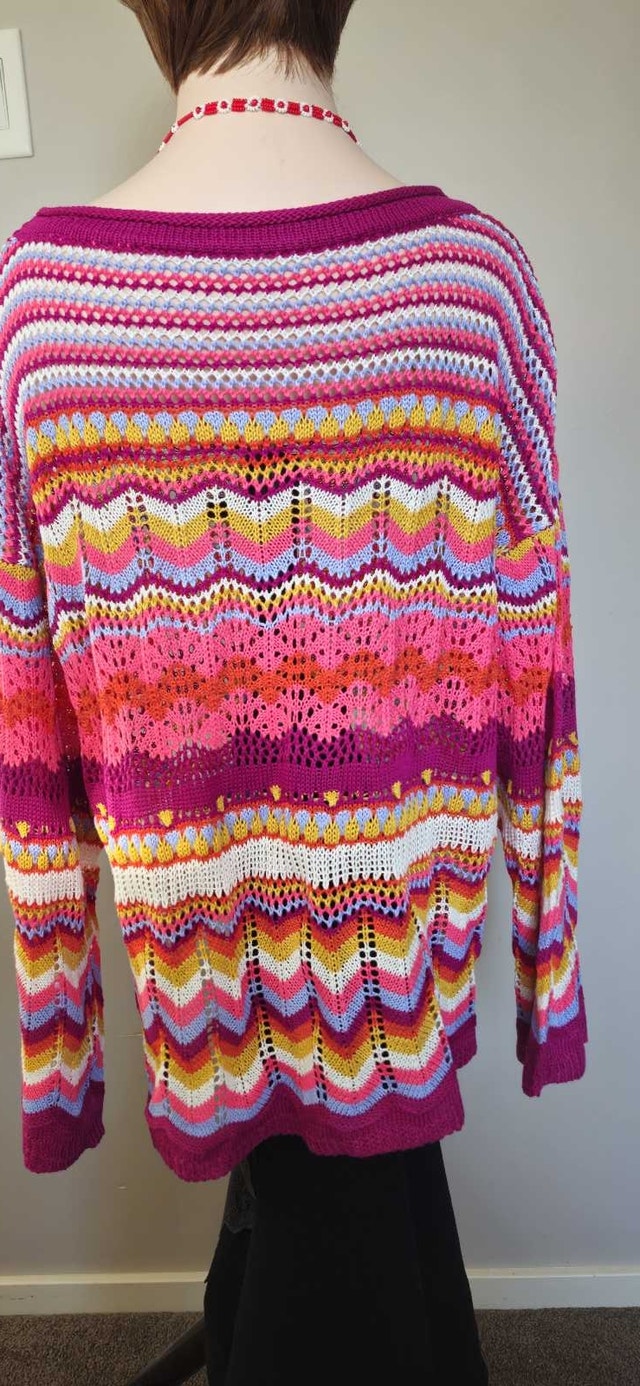 Women's Bright Boho Style Summer Sweater - photo 2