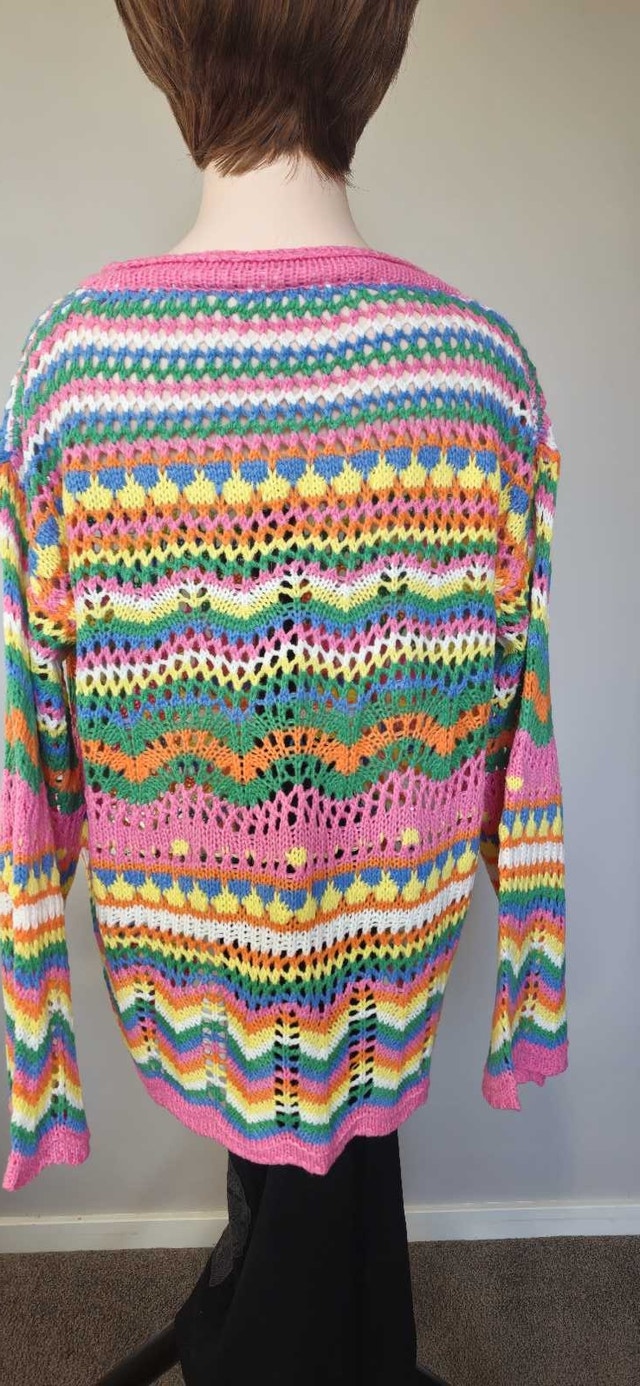 Women's knit boho style summer sweater - photo 2