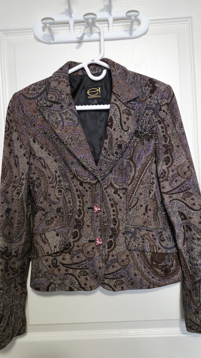 Women's Jacket / Tapestry with Swarovski Buttons - Made in Italy