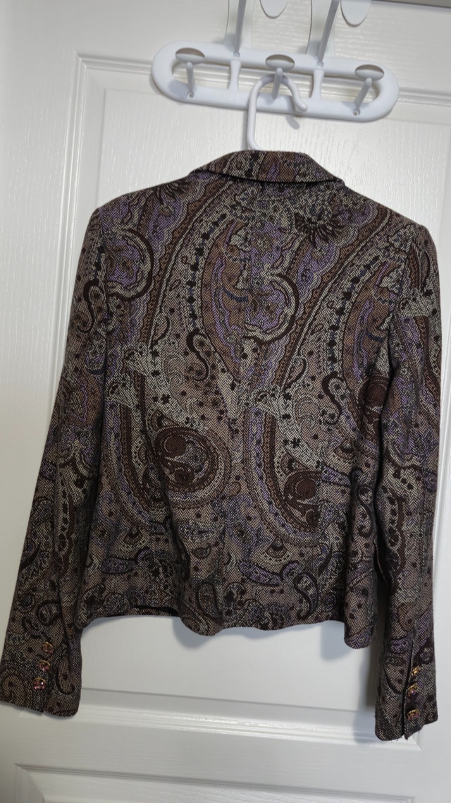 Women's Jacket / Tapestry with Swarovski Buttons - Made in Italy - photo 2