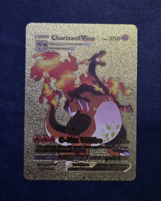 2020 Pokemon Charizard VMAX Gold Metal Card