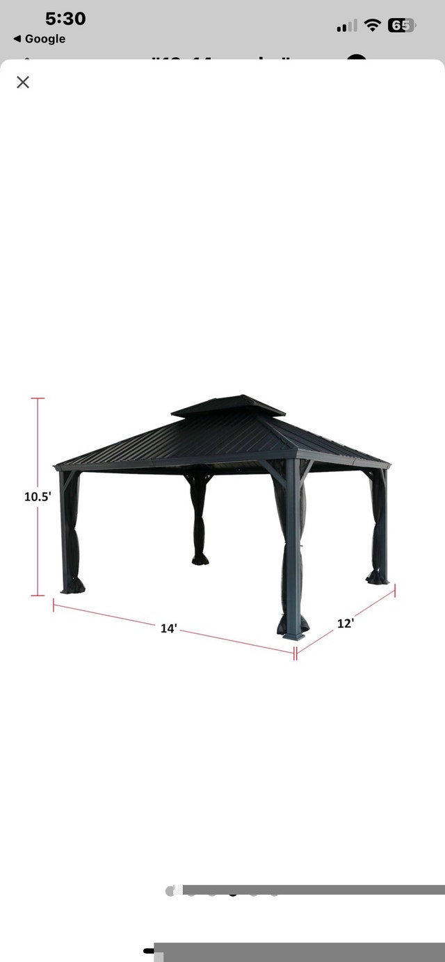 New steel roof for Acadia 12x14 steel top gazebo - photo 3