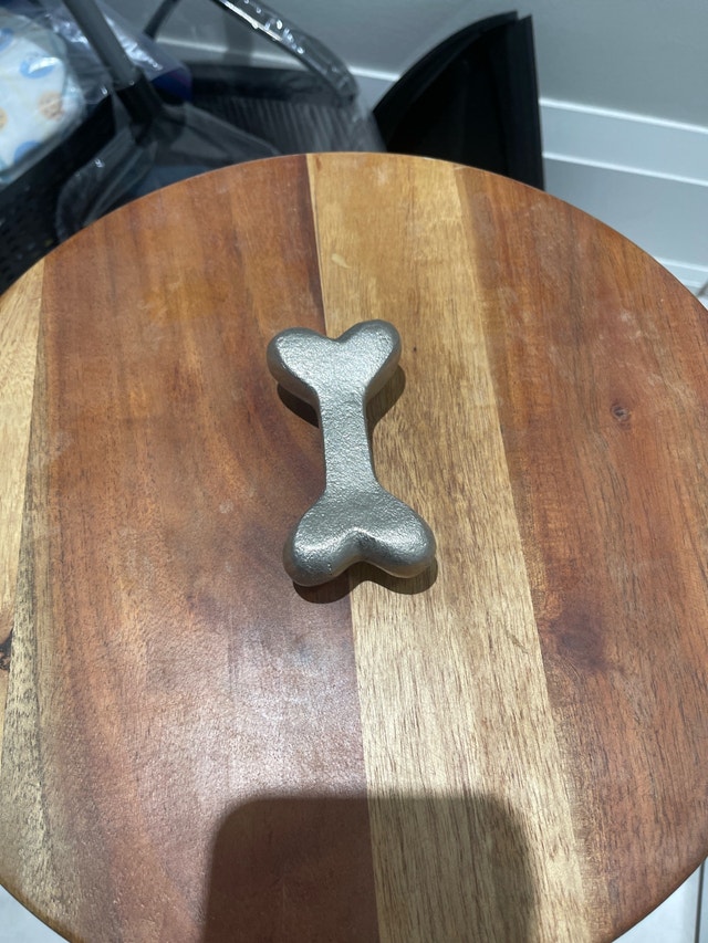 Solid Wood & Metal Dog Food Storage Bin - photo 2