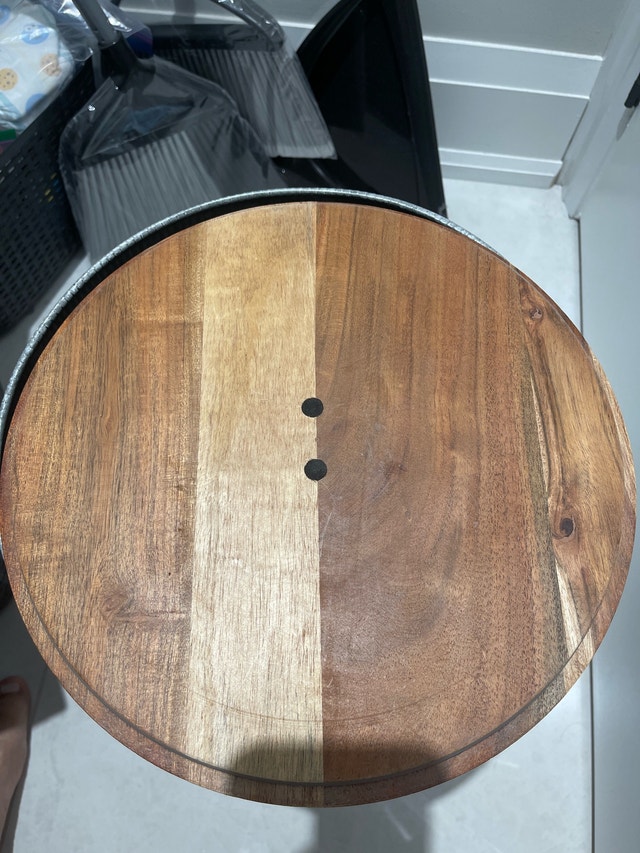 Solid Wood & Metal Dog Food Storage Bin - photo 3