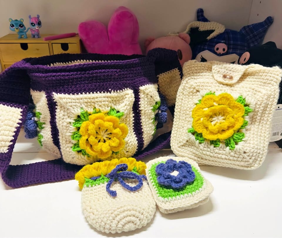 Handmade Crochet Purse Set