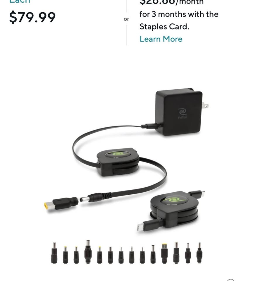 ReTrak 67W Universal Laptop Charger w/ 14 Tips - photo 3