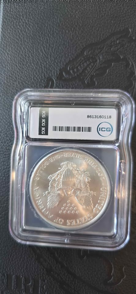1998 American Silver Eagle MS70 - Austin Hutto Signed Label - photo 2