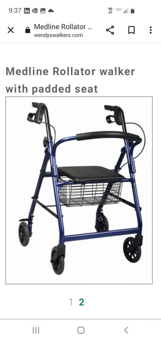 Medline Guardian Basic Rollator, New In Box