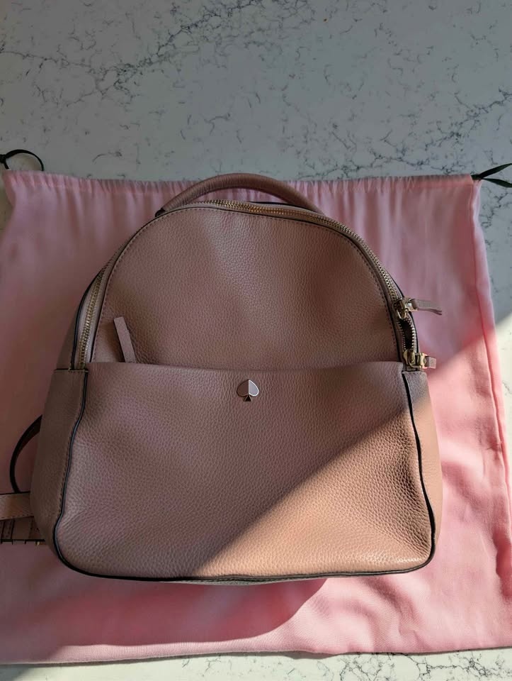 Kate Spade Leather Backpack – Blush Pink