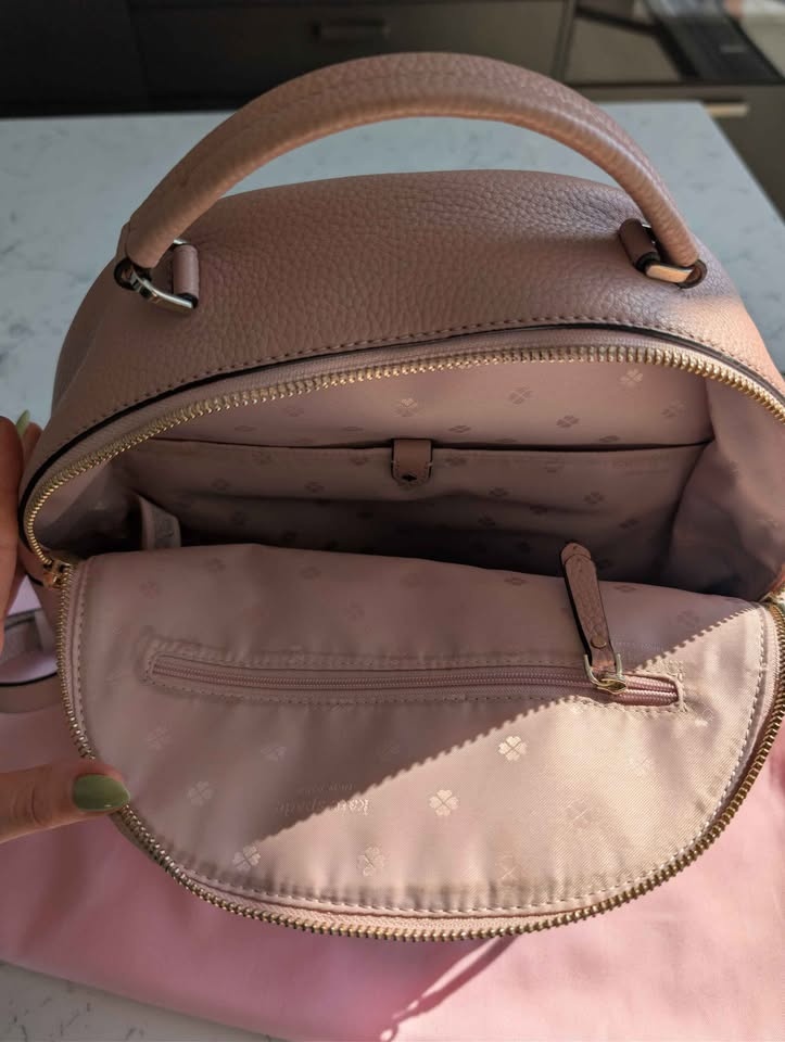 Kate Spade Leather Backpack – Blush Pink - photo 3