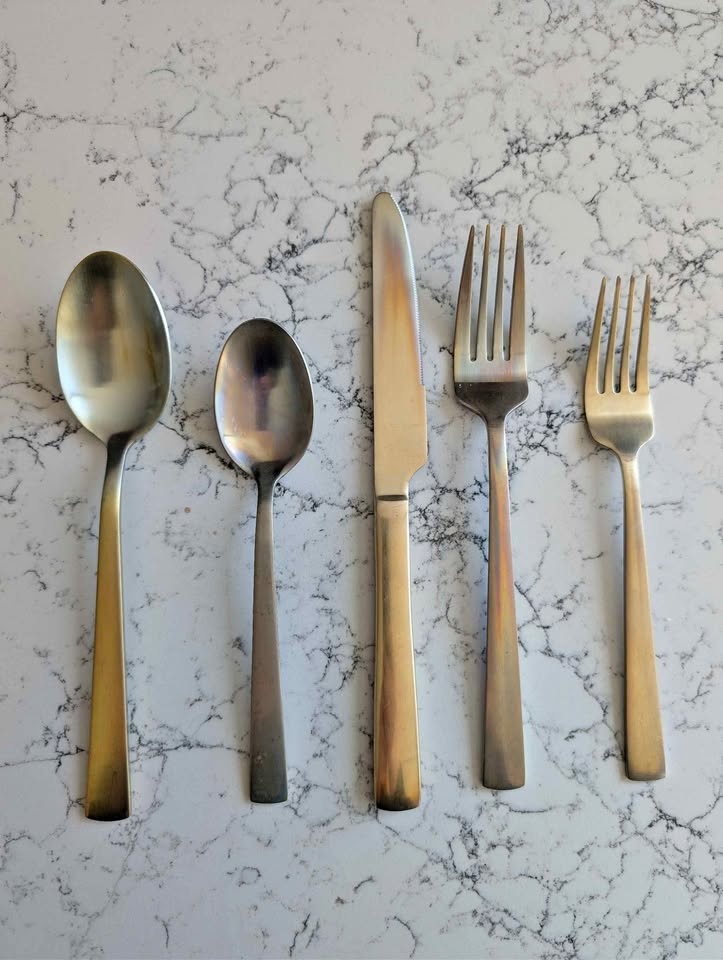 Gold Stainless Steel Cutlery - Set of 8
