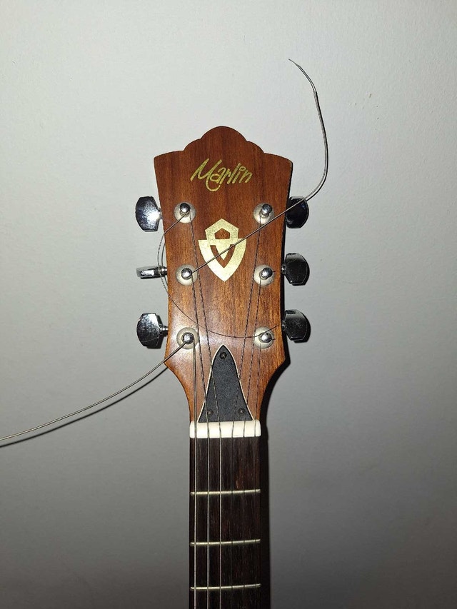 Rare Vintage Marlin M 450 Acoustic Guitar - photo 4