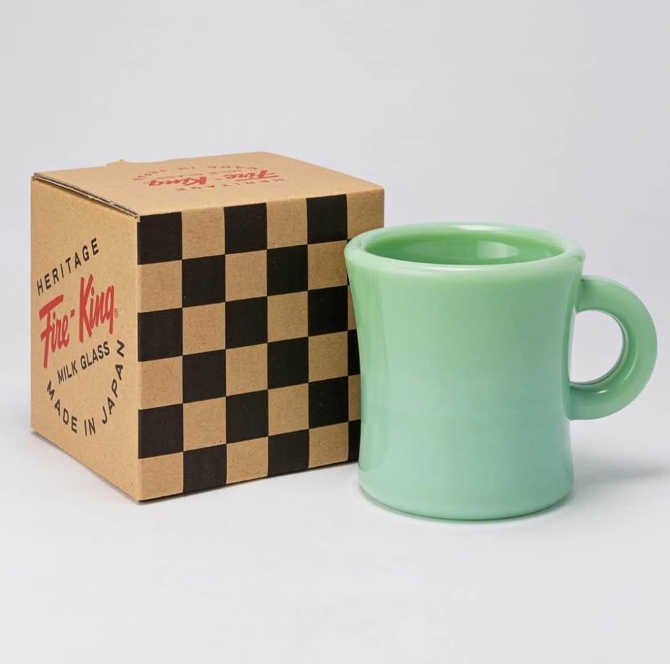 Fire King Milk Glass Jadeite Mug - Made in Japan