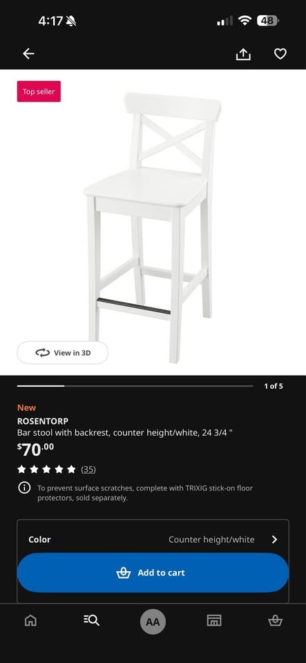 IKEA ROSENTORP BAR stool - photo 2